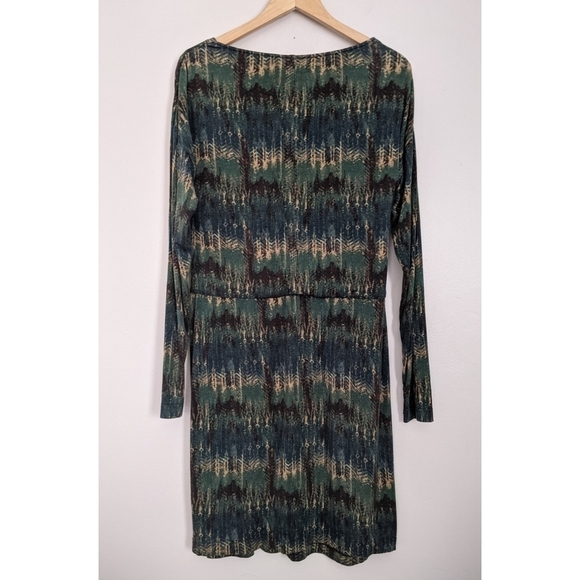 Peruvian Connection Peacock Colors Draped Dress - Picture 2 of 5